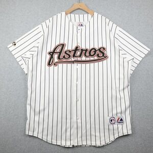 Vintage Andy Pettitte Majestic Houston Astros Striped Jersey Mens XL #21 USA